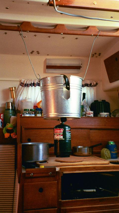 Pseudo Sea Swing stove galley hack